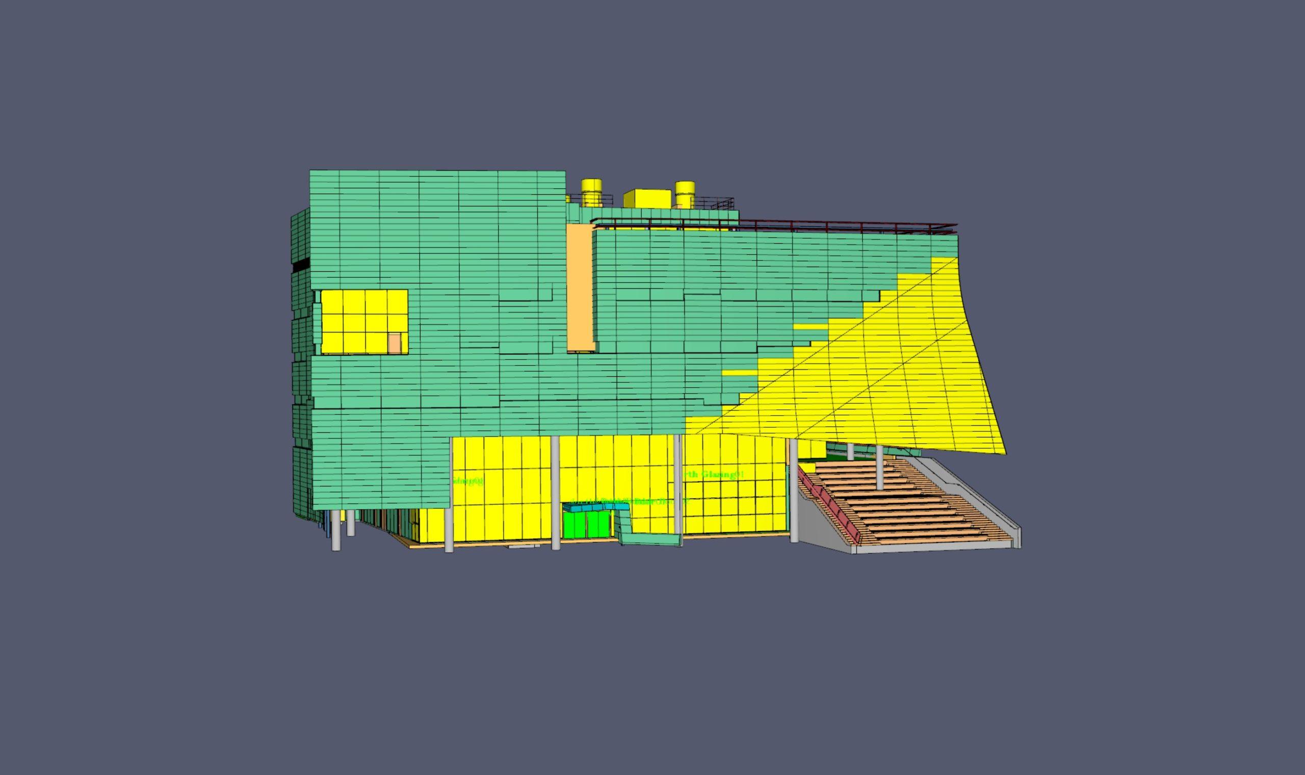 Detailed physical model used to compare structural and architectural options