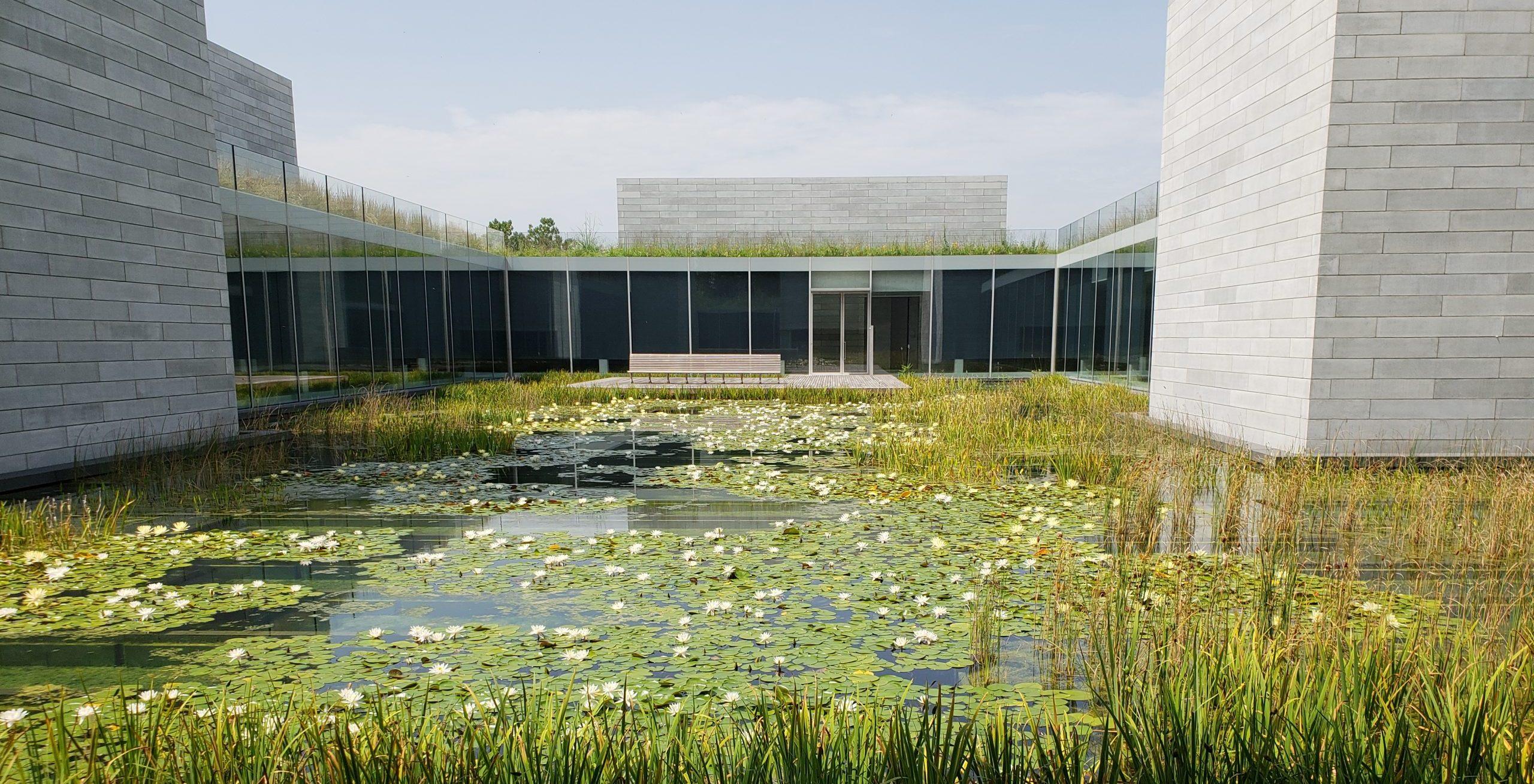 Completed civic building and landscape reviewed after occupation